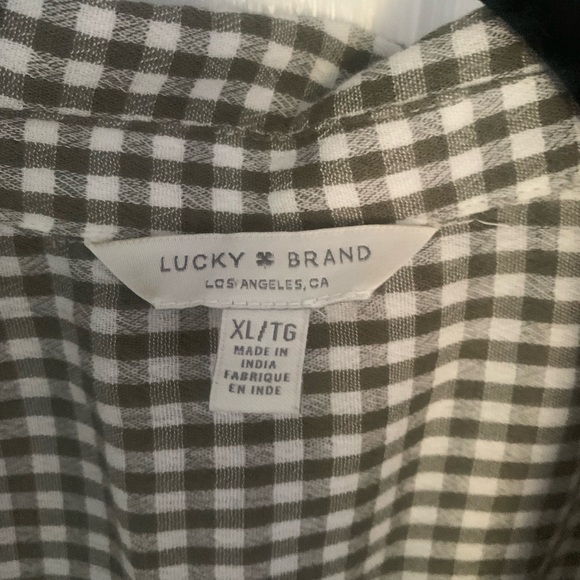 Lucky Brand Gingham Short Sleeve Button Down Shirt - Picture 2 of 11